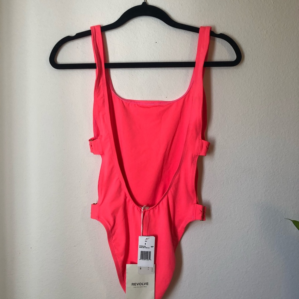 L*Space by Monica Wise neon pink swimsuit